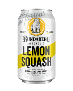 Bundaberg Alcoholic Lemon Squash 4 Pack 375mL